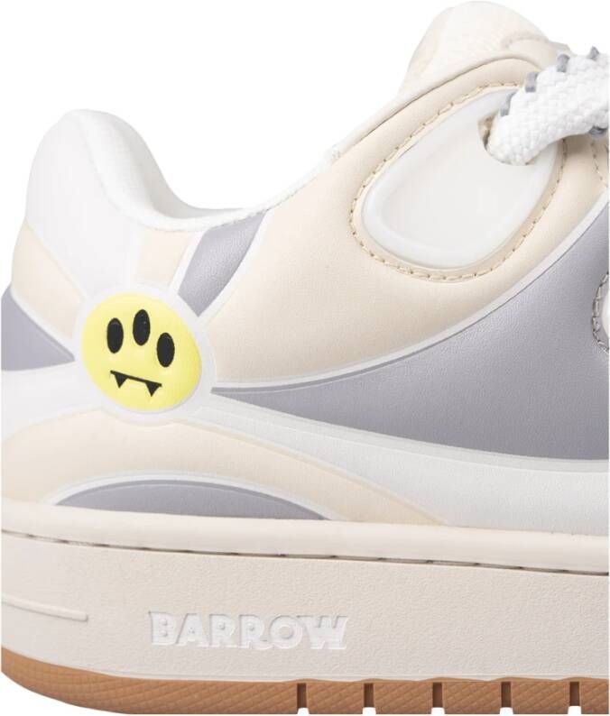 Barrow Witte Sneakers met Smiley-Detail White Heren