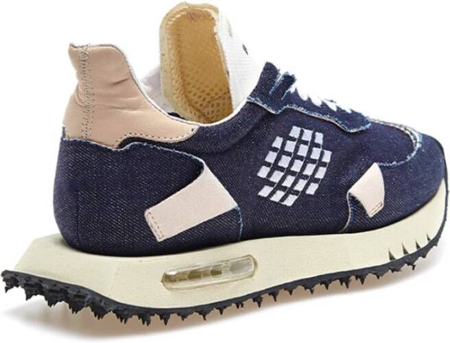 Be Positive Denim Space Race Wing Sneakers Navy Pink Multicolor Dames