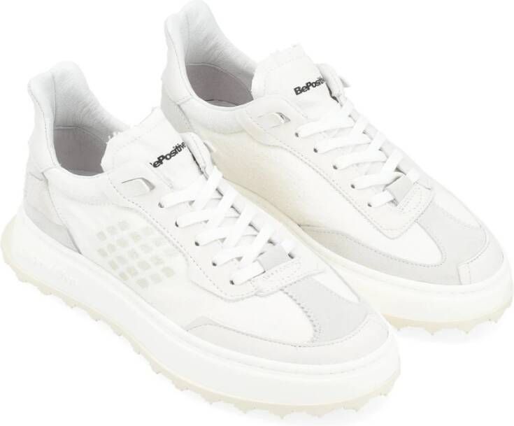 Be Positive Leren Sneaker Cuprace Wit