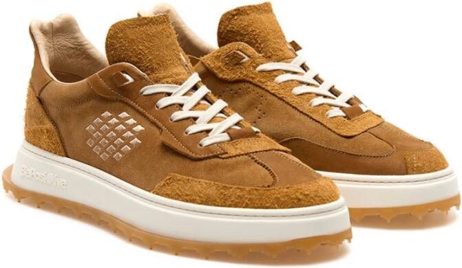 Be Positive Sneakers in Ocra Leer Beige Heren
