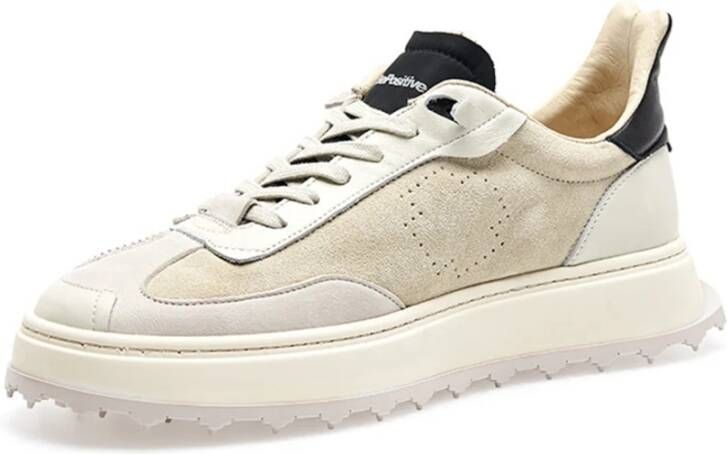 Be Positive Vintage Cuprace Wing Suède Sneakers Beige Heren