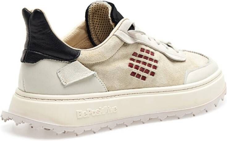Be Positive Vintage Cuprace Wing Suède Sneakers Beige Heren