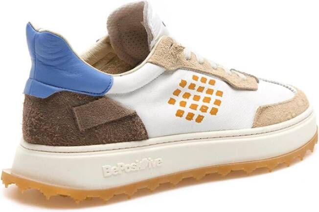 Be Positive Witte Leren Wing Sneakers