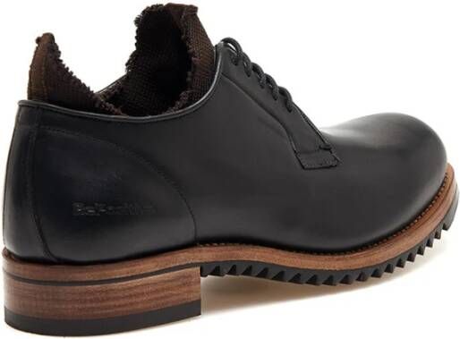 Be Positive Zwarte Leren Derby Sneakers