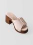 Belle Vie Bohemian Houten Klomp in Roze - Thumbnail 2