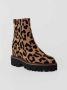 Belle Vie Luipaardprint Leren Enkellaars Brown Dames - Thumbnail 2