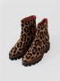 Belle Vie Luipaardprint Leren Enkellaars Brown Dames - Thumbnail 3