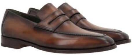 Berluti Bruin leren mocassin platte schoenen Brown Heren