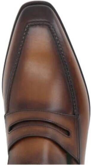 Berluti Bruin leren mocassin platte schoenen Brown Heren