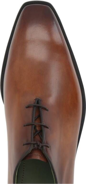 Berluti Donkerbruine leren Oxford-schoenen Brown Heren