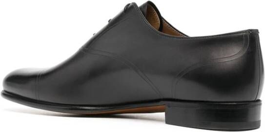 Berluti Platte Leren Schoenen Zwart-Grijs Italië Black Heren