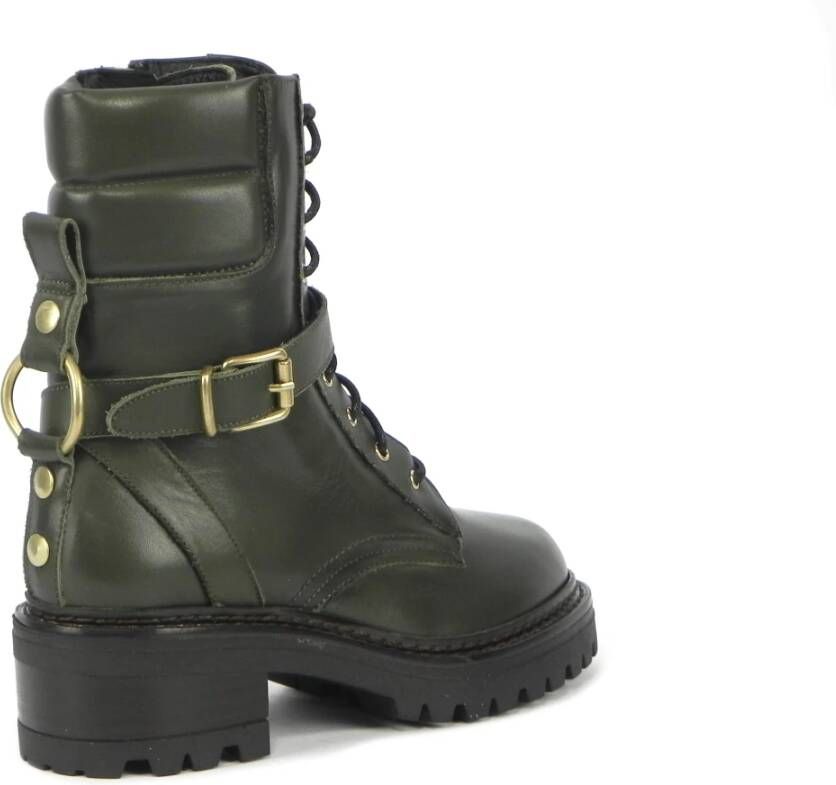 Bervicato Lage Enkle Laars Groen Dames