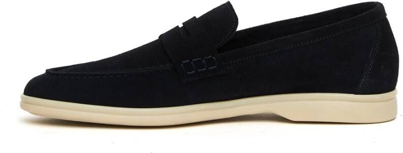 Berwick Blauwe Suède Loafer Schoen