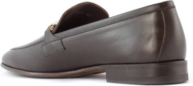 Berwick Bruine leren loafer met metalen hardware Brown Heren