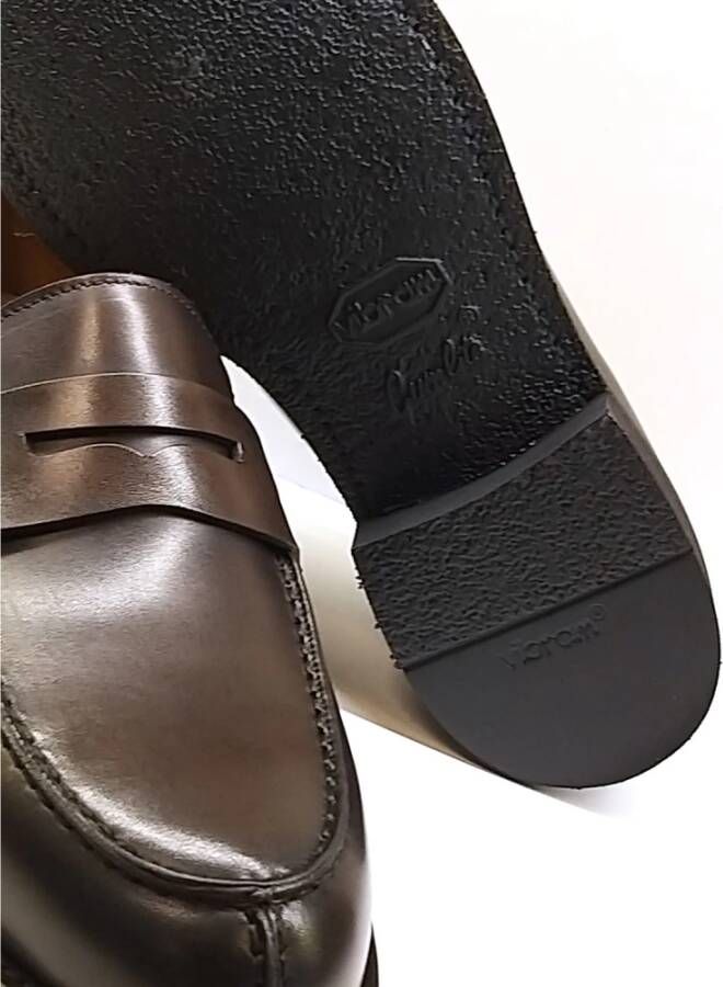 Berwick Bruine leren mocassin met Vibram-zool