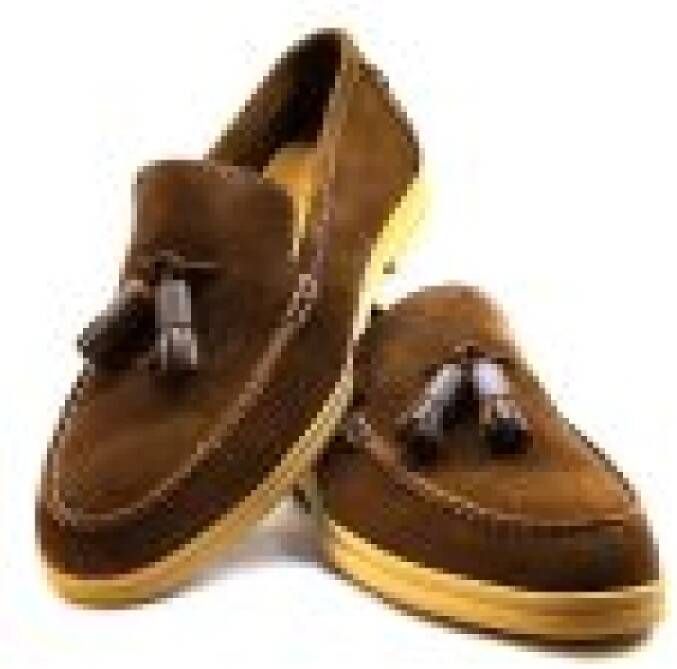 Berwick Comfortabele bruine mocassin met kwastjes