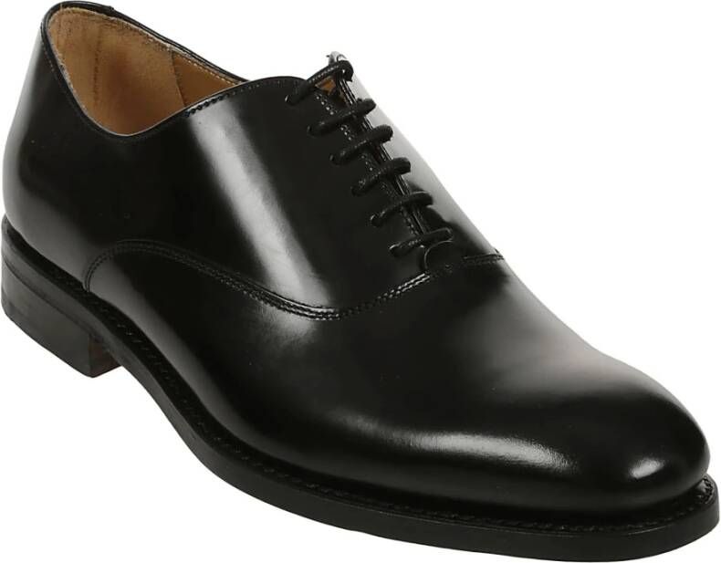 Berwick Zwarte leren mocassin met vetersluiting Black Heren