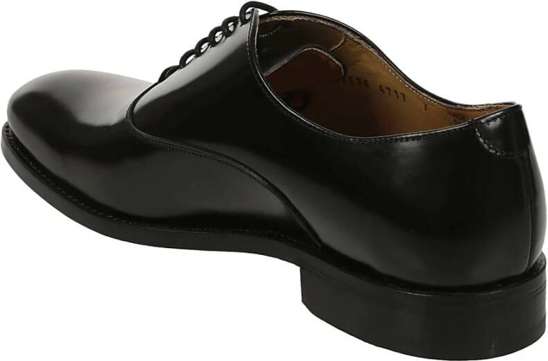 Berwick Zwarte leren mocassin met vetersluiting Black Heren