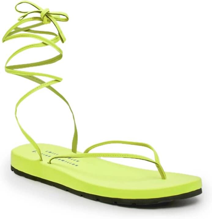 Bettina Vermillon Flat Sandals Geel Dames
