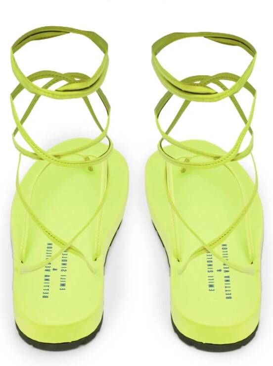 Bettina Vermillon Flat Sandals Geel Dames