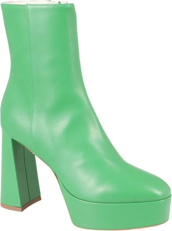 Bettina Vermillon Heeled Boots Green Dames