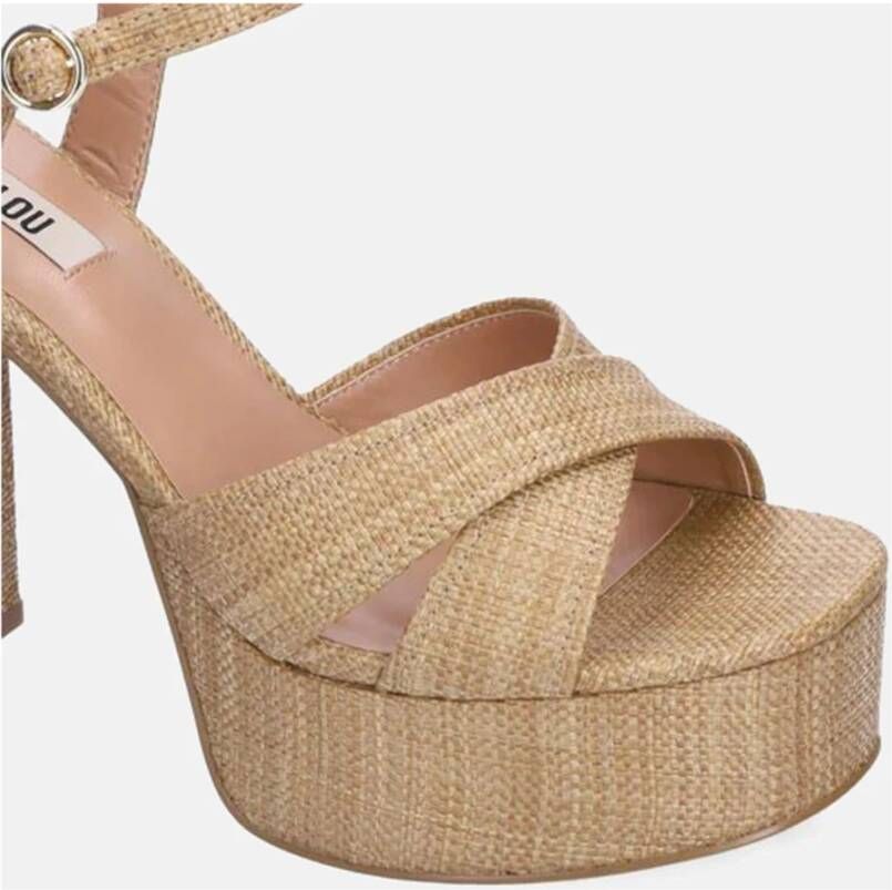 Bibi Lou Beige Platform Sandal Bold Exclusive Style