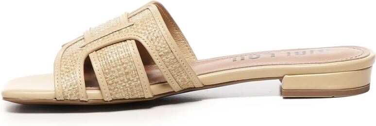 Bibi Lou Beige Raffia en Leren Sandalen
