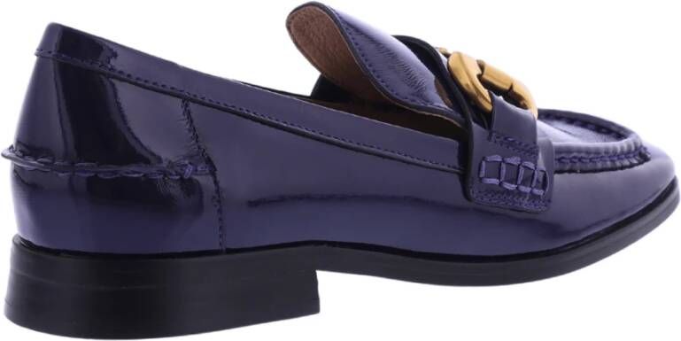 Bibi Lou Blauwe Naplack Loafer Blue Dames