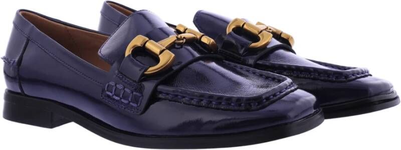 Bibi Lou Blauwe Naplack Loafer Blue Dames