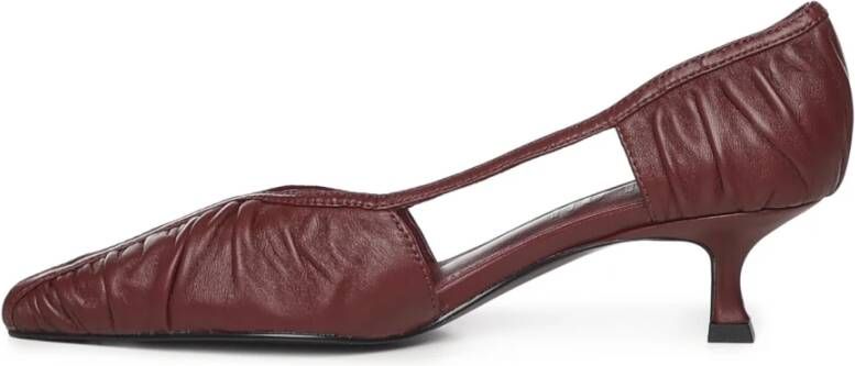 Bibi Lou Bordeauxrode Leren Hak Pumps