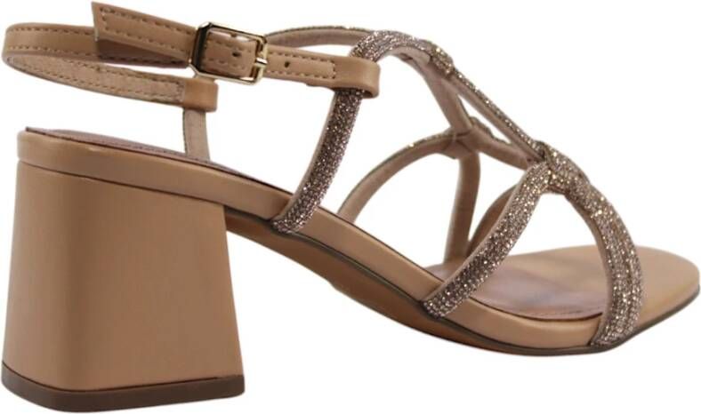 Bibi Lou Elegante Nude Sandalen voor Vrouwen Brown Dames