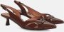 BIBI LOU Slingbacks Dames 632z21vk Maat: 40 Materiaal: Lakleer Kleur: Bruin - Thumbnail 6