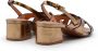 Bibi Lou Gouden Leren Geweven Sandalen - Thumbnail 2