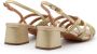 Bibi Lou Gouden leren sandalen met geweven achterkant - Thumbnail 2