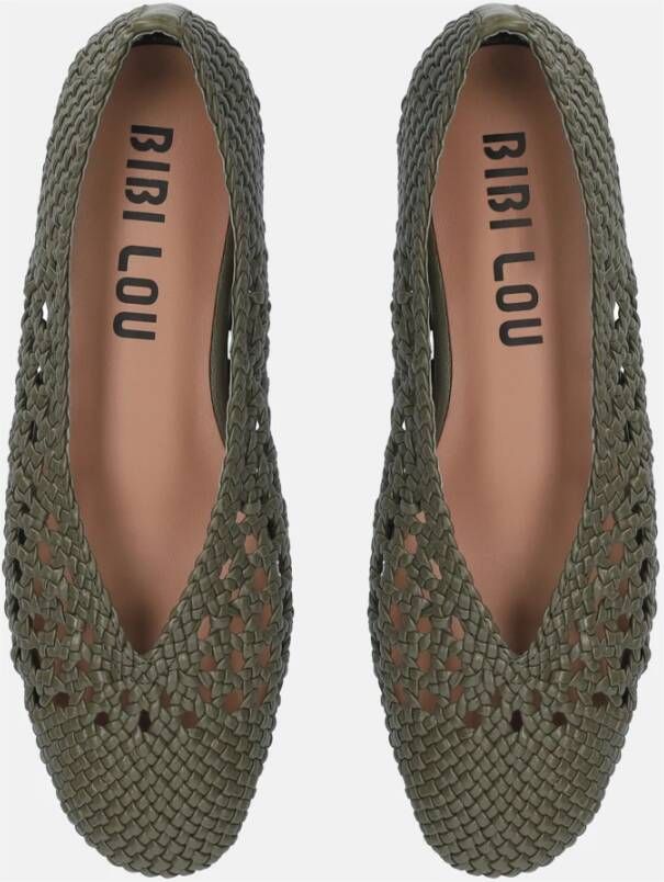 Bibi Lou Groene ballerina's met puntige neus voor vrouwen