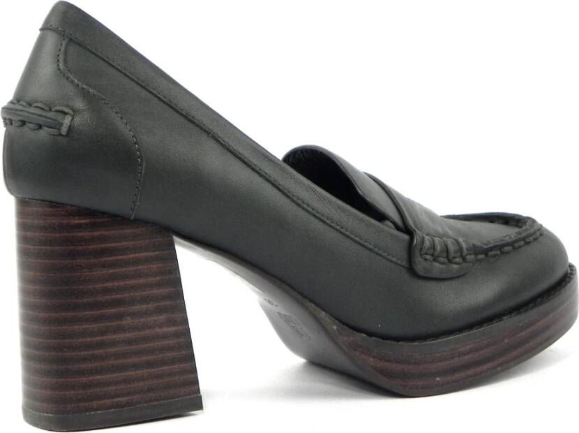 Bibi Lou Groene leren instapper schoen Green Dames