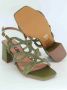 Bibi Lou Groene Sandalen met Vierkante Neus Gesp Sluiting - Thumbnail 2