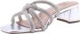 BiBi Lou Slippers Dames Sandalen Instappers Damesschoenen Leer Blokhak 864Z00 Zilver - Thumbnail 15