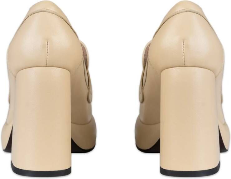 Bibi Lou Leren Sandalen met Vierkante Neusband Beige Dames