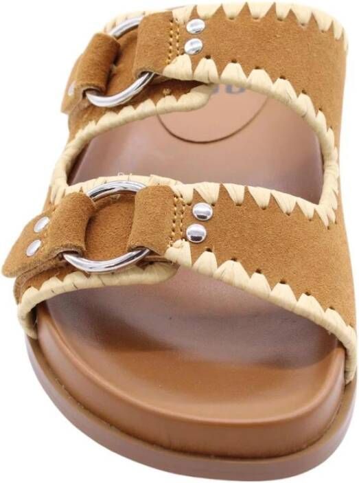 Bibi Lou Stijlvolle Zomer Slippers Brown Dames