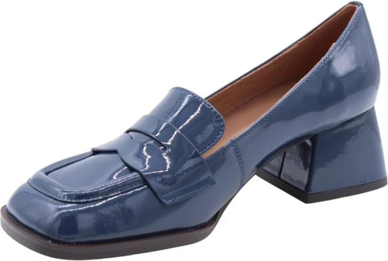 Bibi Lou Melkslang Pattern Stijlvolle Pumps met Verhogend Effect Blue Dames