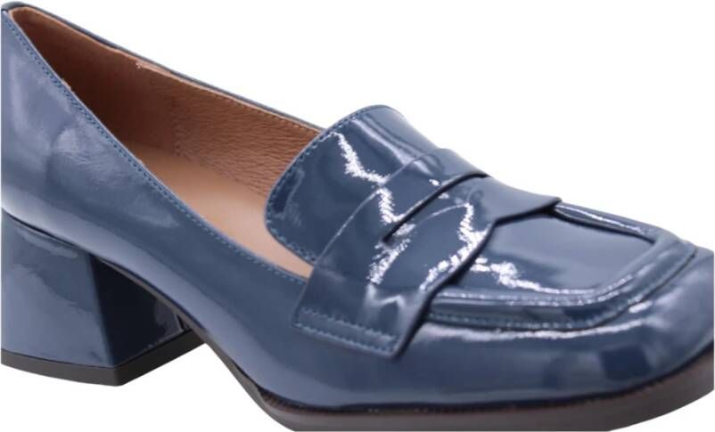 Bibi Lou Melkslang Pattern Stijlvolle Pumps met Verhogend Effect Blue Dames