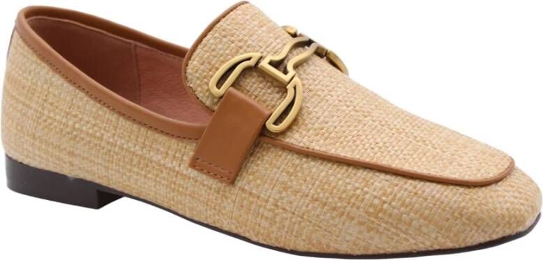 Bibi Lou Stijlvolle Muscat Loafers voor Vrouwen Beige Dames