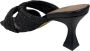 BiBi Lou Sandalen Dames Sandalen Instappers Damesschoenen Leer Blokhak 881Z94 Zwart - Thumbnail 11