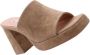 Bibi Lou Bruine Suède Open Teen Sandalen met 8cm Hak Brown Dames - Thumbnail 8