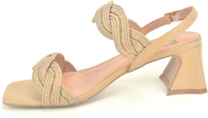 Bibi Lou Raffia Camel Sandalen Brown Dames