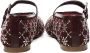 Bibi Lou Rhinestone Gesp Platte Schoenen Bordeaux - Thumbnail 2