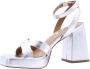 BiBi Lou Sandalen Dames Damesschoenen Leer Blokhak hoogte 8 cm 629P19 Zilver - Thumbnail 5