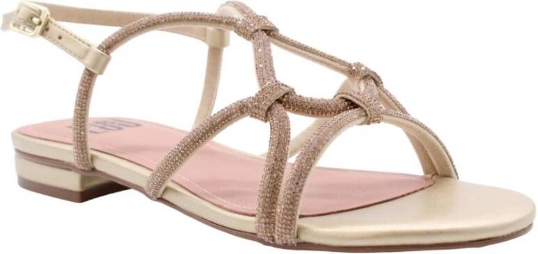 Bibi Lou Stijlvolle Platte Sandalen voor Vrouwen Yellow Dames