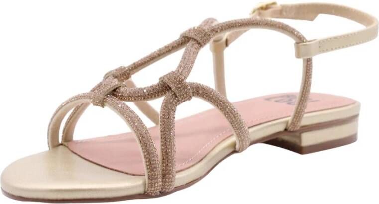 Bibi Lou Stijlvolle Platte Sandalen voor Vrouwen Yellow Dames